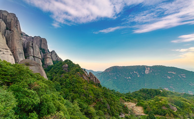 Fototapeta na wymiar The scenery of Mount Taimu in Ningde, Fujian Province, China