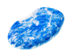 polished lazurite (lapis) gem stone cutout