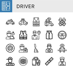 Set of driver icons