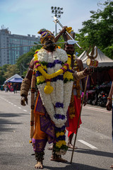 Obraz premium A day walk on Thaipusam 2020 at Ipoh