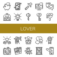 Set of lover icons