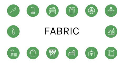 Set of fabric icons