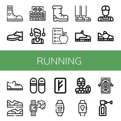 running icon set