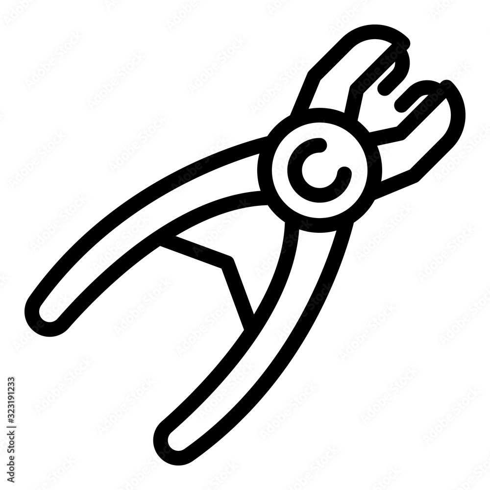 Poster worker forceps icon. outline worker forceps vector icon for web design isolated on white background