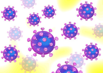 Fototapeta na wymiar Dangerous virus scary infectious virus background