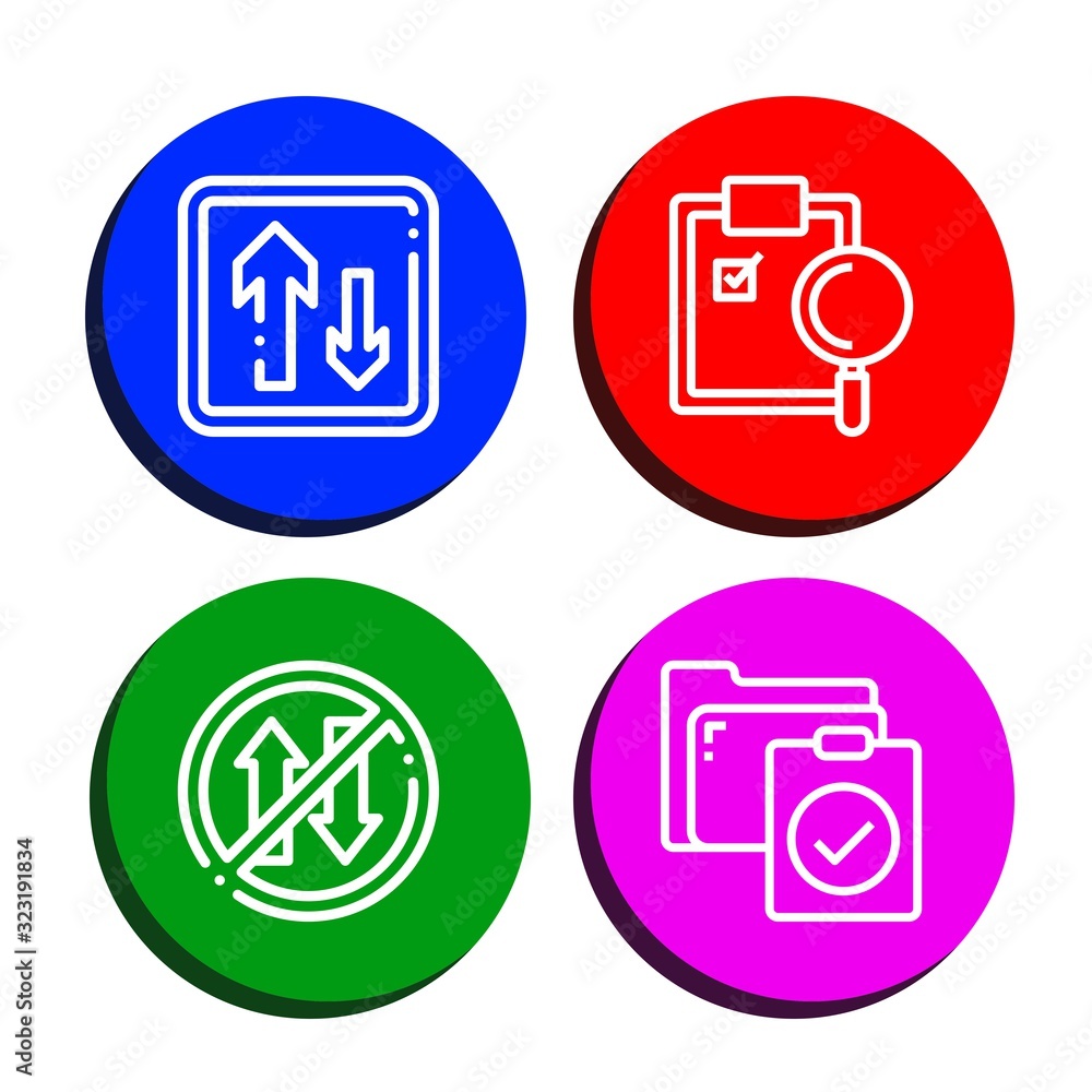 Poster set of task icons