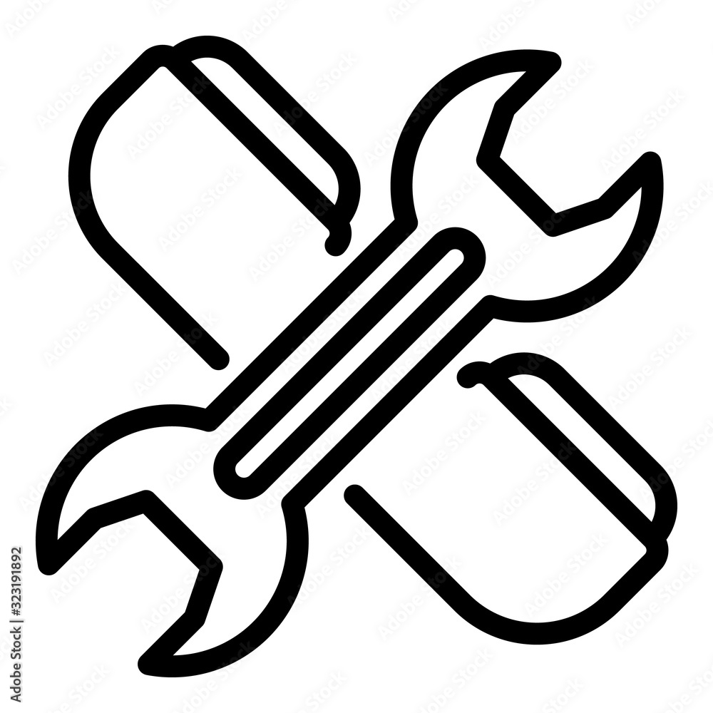 Poster call service center icon. outline call service center vector icon for web design isolated on white b