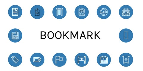 bookmark simple icons set