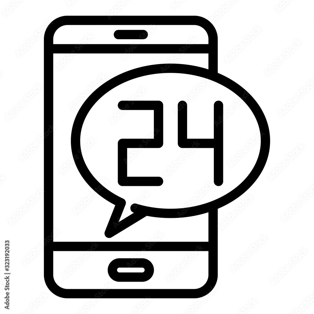 Poster smartphone service center icon. outline smartphone service center vector icon for web design isolate