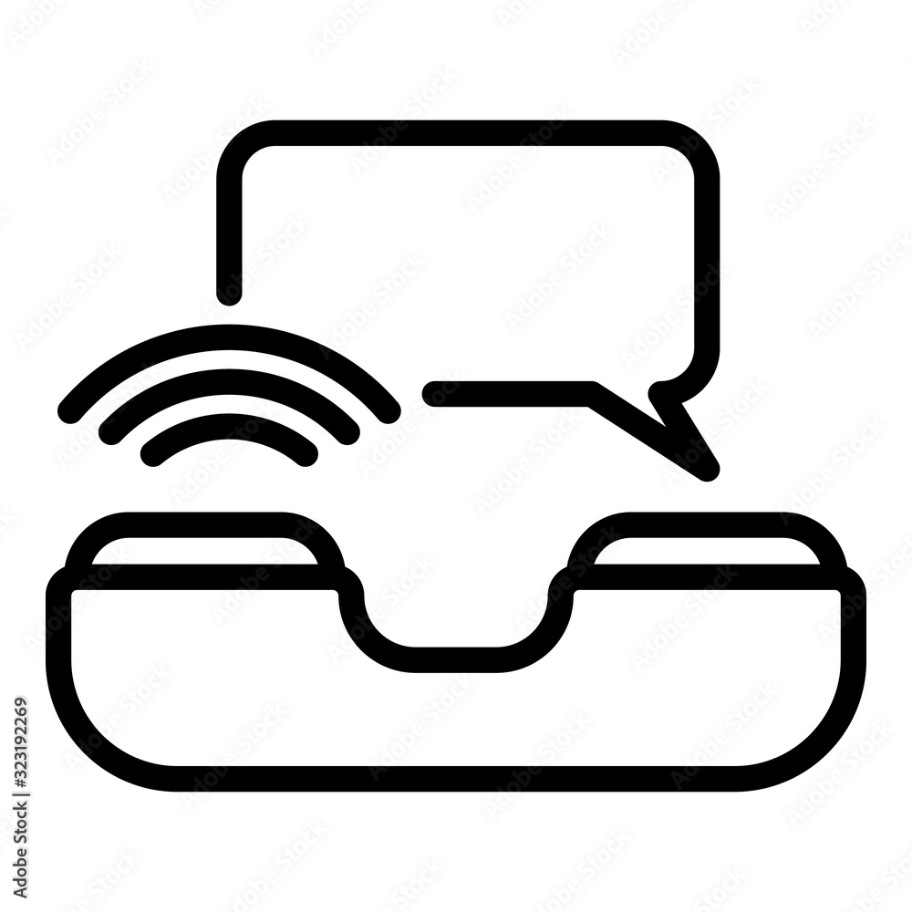 Poster call chat help icon. outline call chat help vector icon for web design isolated on white background
