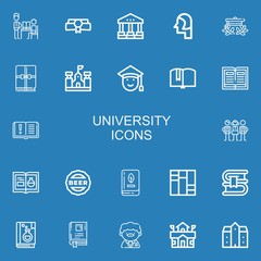 Editable 22 university icons for web and mobile
