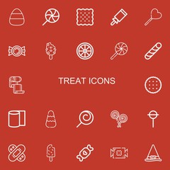 Editable 22 treat icons for web and mobile