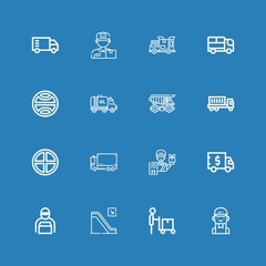 Editable 16 moving icons for web and mobile
