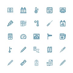 Editable 25 indicator icons for web and mobile