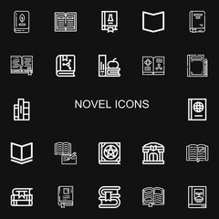 Editable 22 novel icons for web and mobile