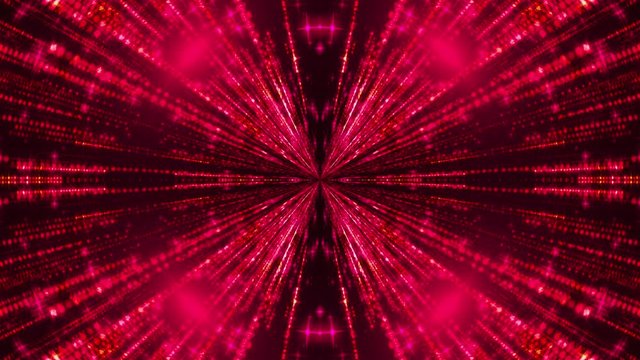 Beautiful abstract symmetry kaleidoscope with shiny neon lines, 3d rendering backdrop, computer generating background