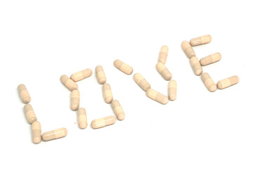Pink Drug  medicine isolated white background - LOVE Patterns 