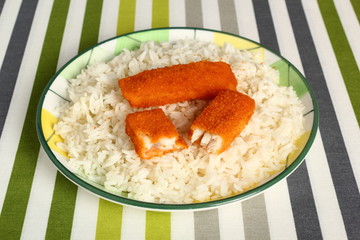 Rice and Fish Fingers
