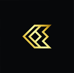 Outstanding professional elegant trendy awesome artistic black and gold color CE EC initial based Alphabet icon logo.
