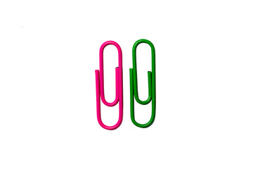pink and green paperclip