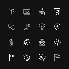 Editable 16 flag icons for web and mobile