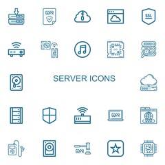 Editable 22 server icons for web and mobile