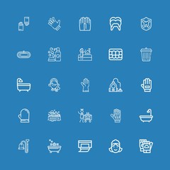 Editable 25 cleaning icons for web and mobile