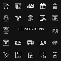 Editable 22 delivery icons for web and mobile
