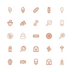 Editable 25 treat icons for web and mobile