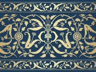 wedding card design, paisley floral pattern , India	
