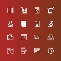 Editable 16 paper icons for web and mobile