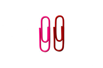 pink and red paperclip