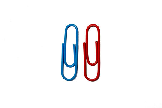 Blue And Red Paperclip