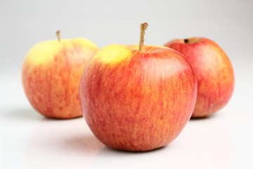 Apples on white background