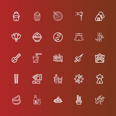 Editable 25 asian icons for web and mobile