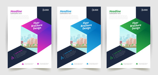 Business Flyer Template design with abstract concept and minimalist layout