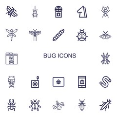 Editable 22 bug icons for web and mobile