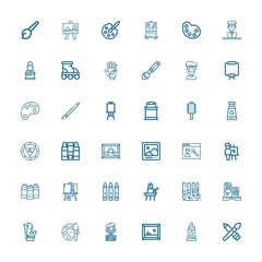 Editable 36 artist icons for web and mobile