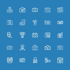 Editable 25 photographing icons for web and mobile