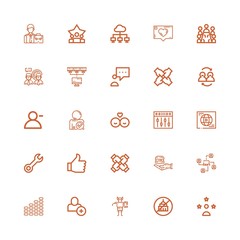 Editable 25 community icons for web and mobile