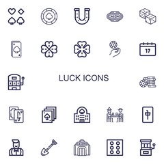 Editable 22 luck icons for web and mobile