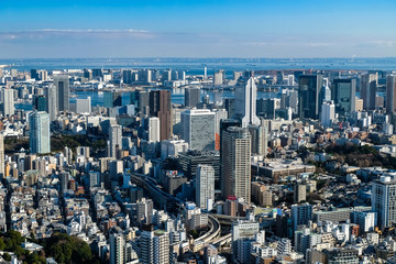 Fototapeta premium 東京 街並み 六本木ヒルズ展望台から