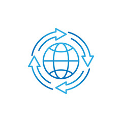 Globe icon vector design illustration. Globe vector illustration for website, mobile, graphic elements, logo, app, UI.