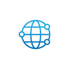 Globe icon vector design illustration. Globe vector illustration for website, mobile, graphic elements, logo, app, UI.