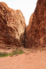 Canyon in Wadi Rum desert, Jordan