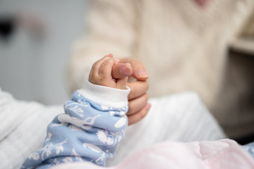 baby sleeping in bed