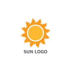 Sun Summer Logo Design illustration icon template vector