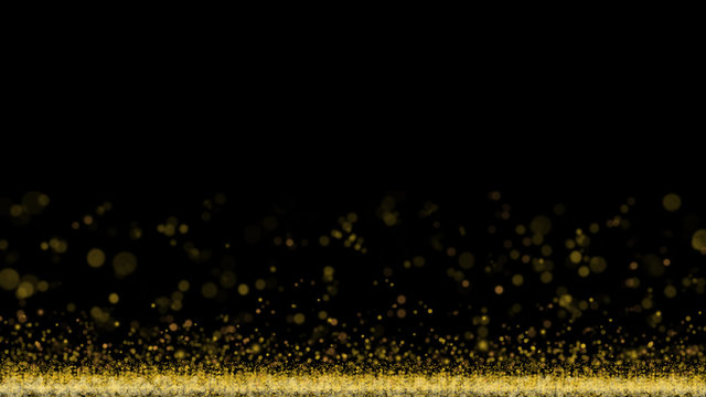 キラキラと光輝き炸裂するゴールドの背景