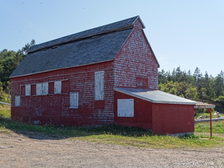 North America, Canada, Province of Nova Scotia, Freeport, Digby County, facades of houses