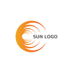 Sun Summer Logo Design illustration icon template vector